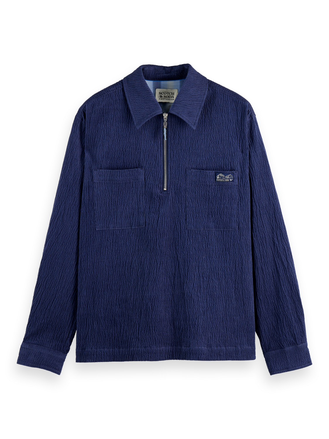 Zip corduroy shirt