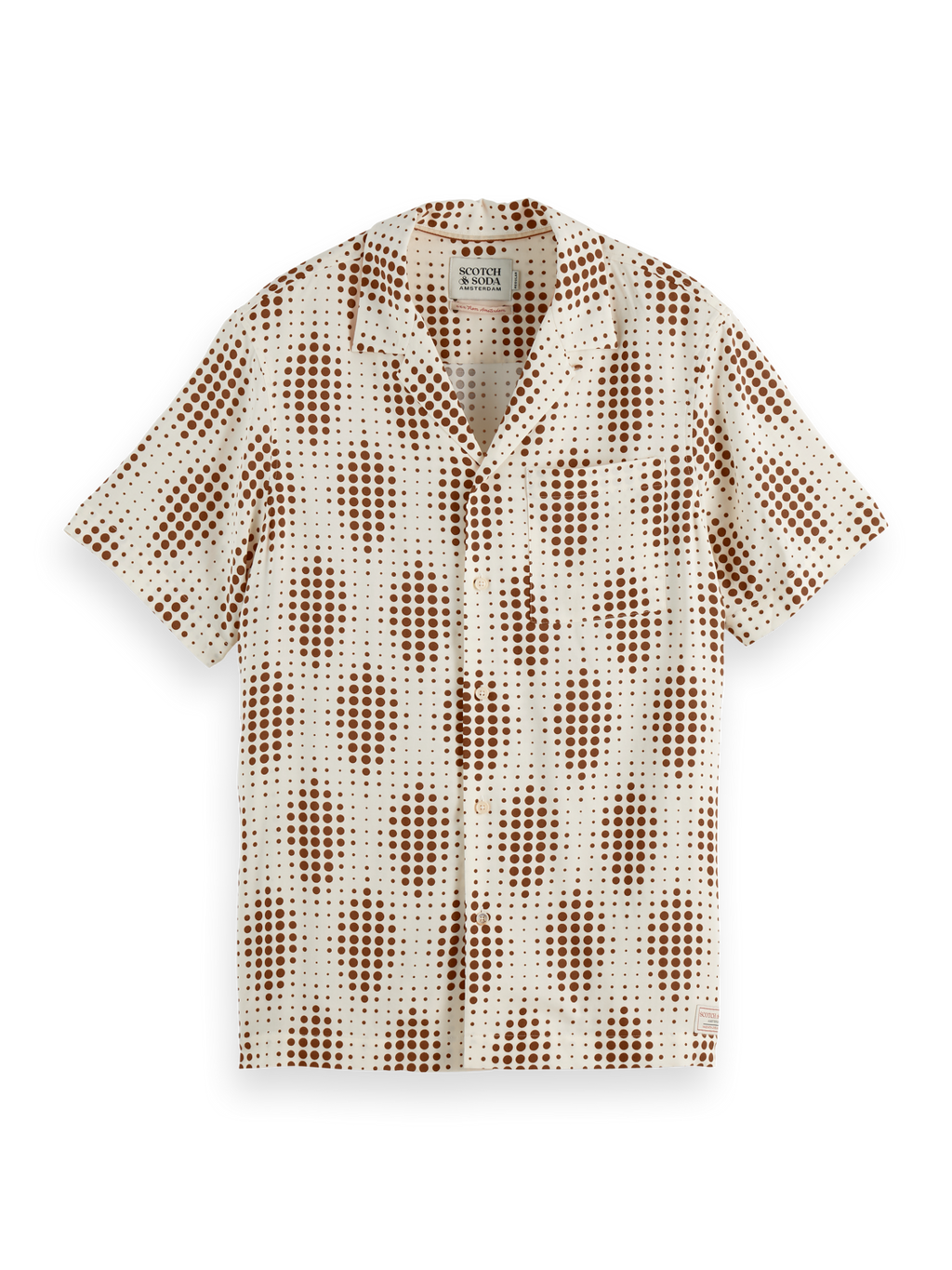 Printed short sleeve viscose shirt
