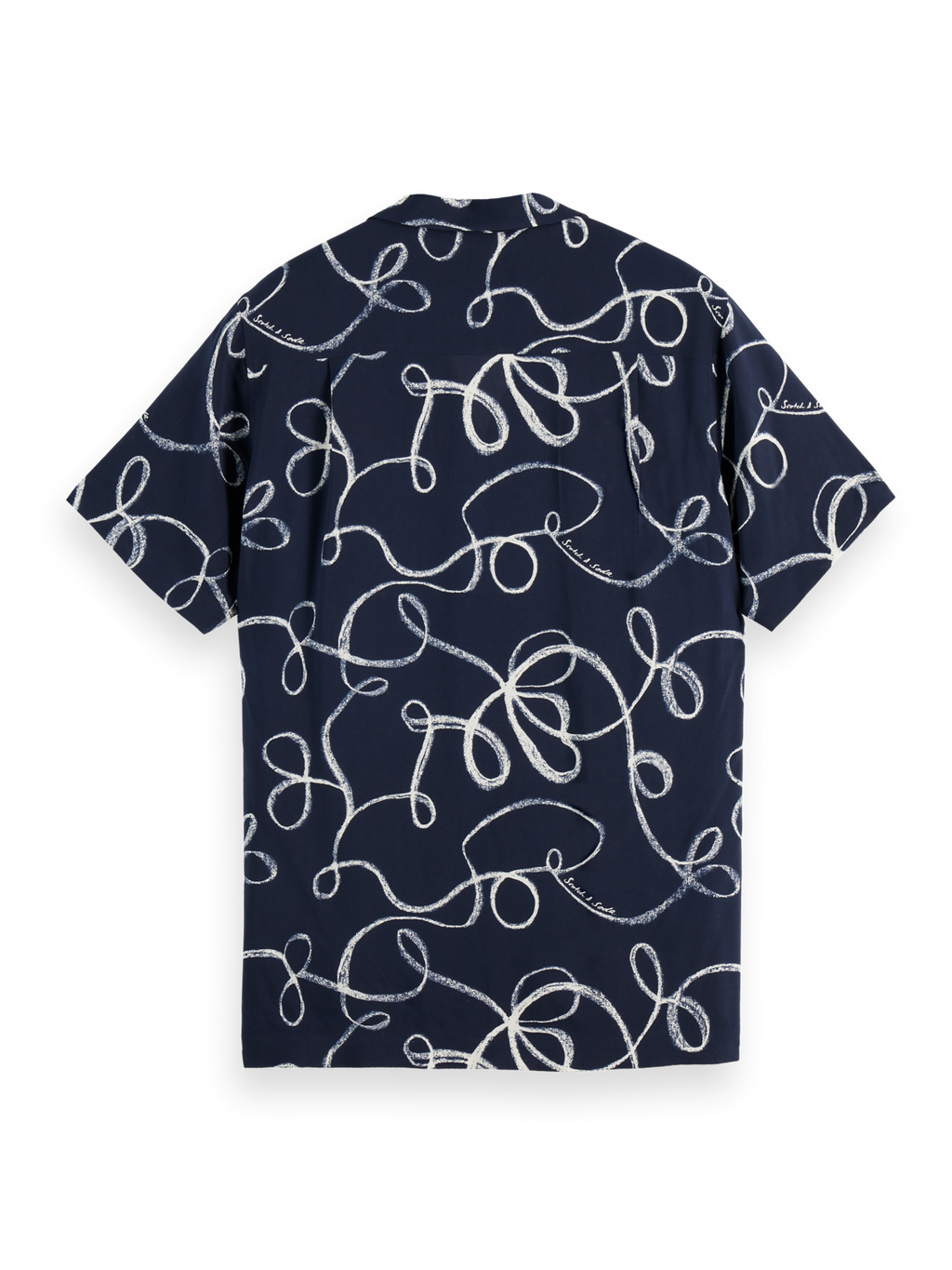 Printed short sleeve viscose shirt