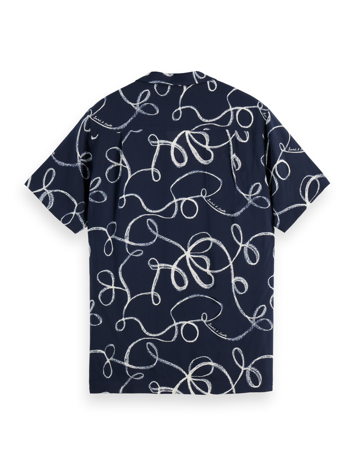 Printed short sleeve viscose shirt