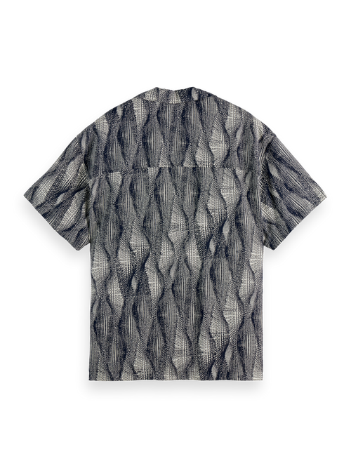 Printed short-sleeved tencel shirt