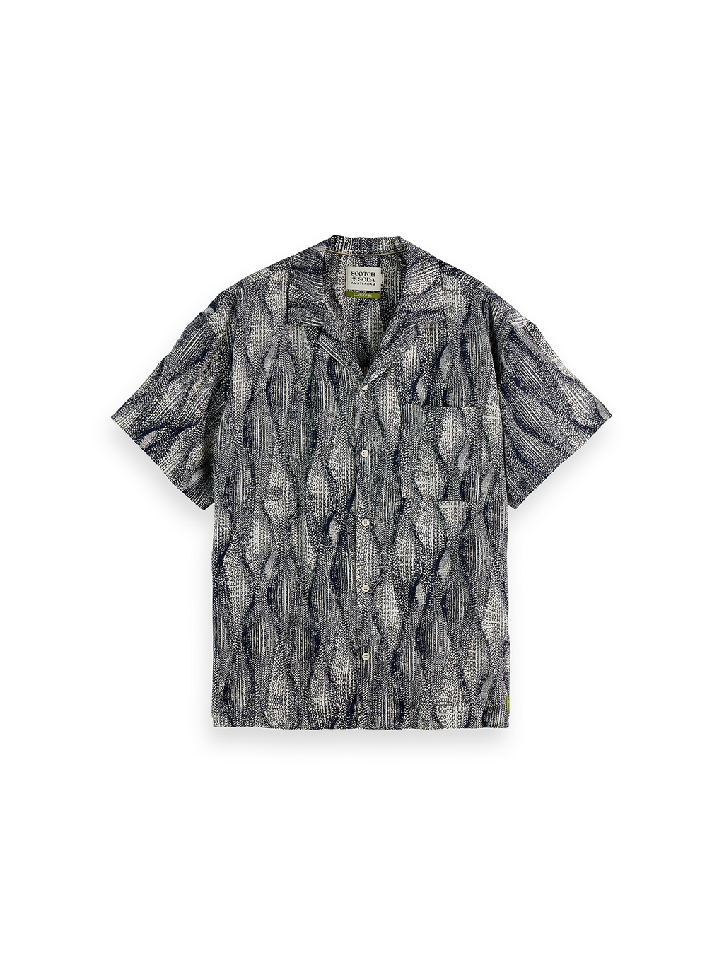Printed short sleeve tencel shirt