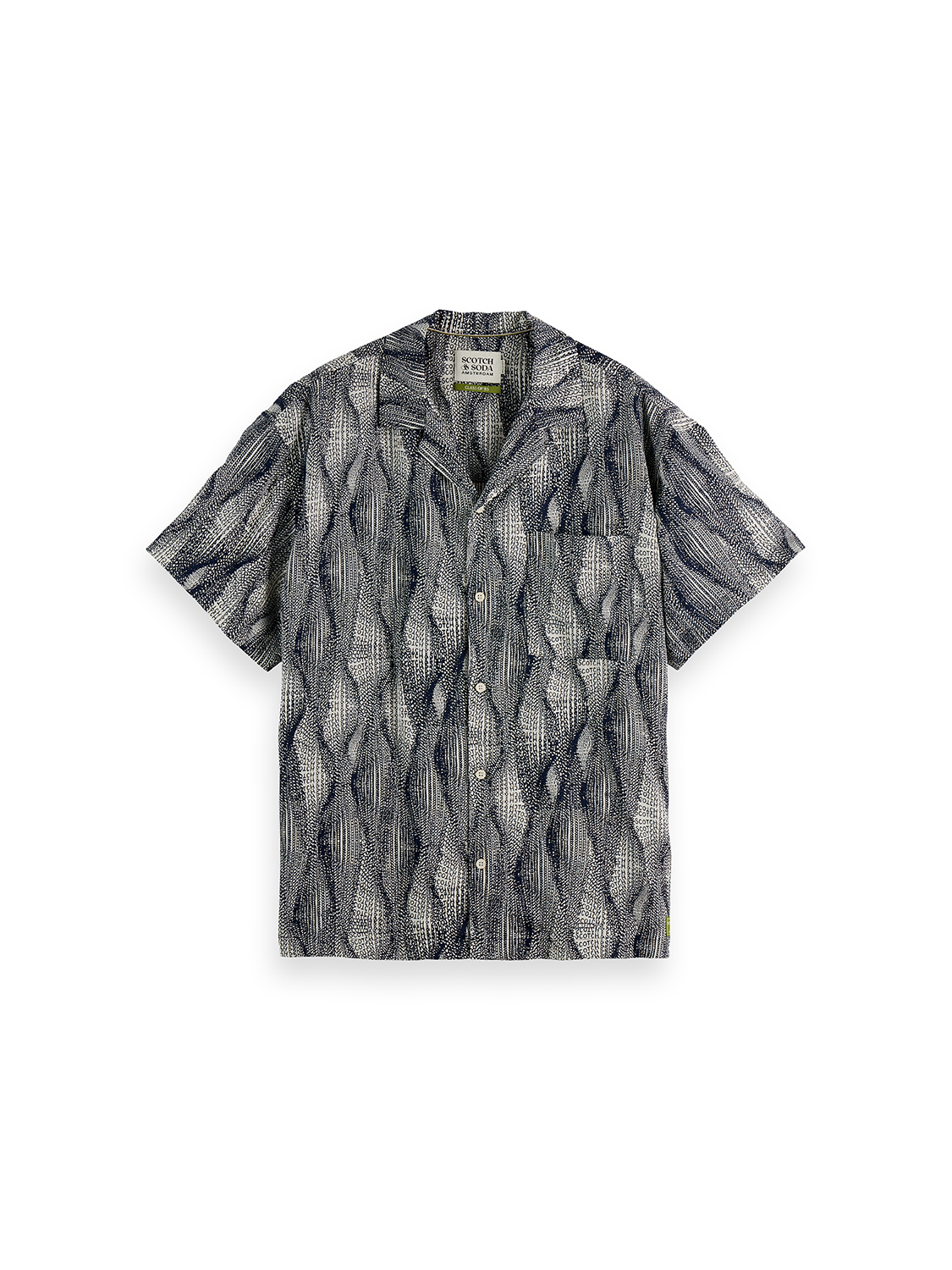 Printed short sleeve tencel shirt