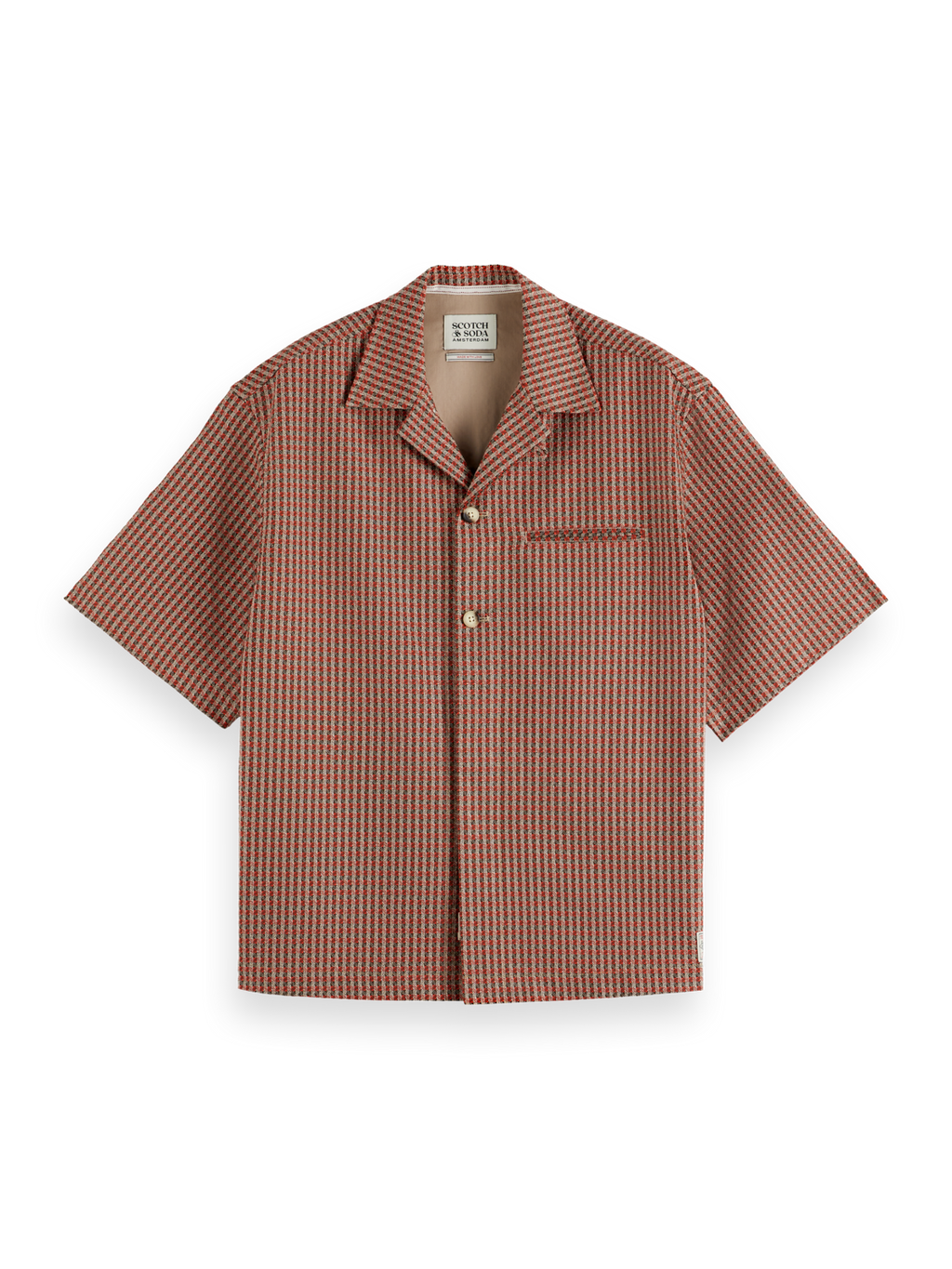 geo print short sleeve shirt