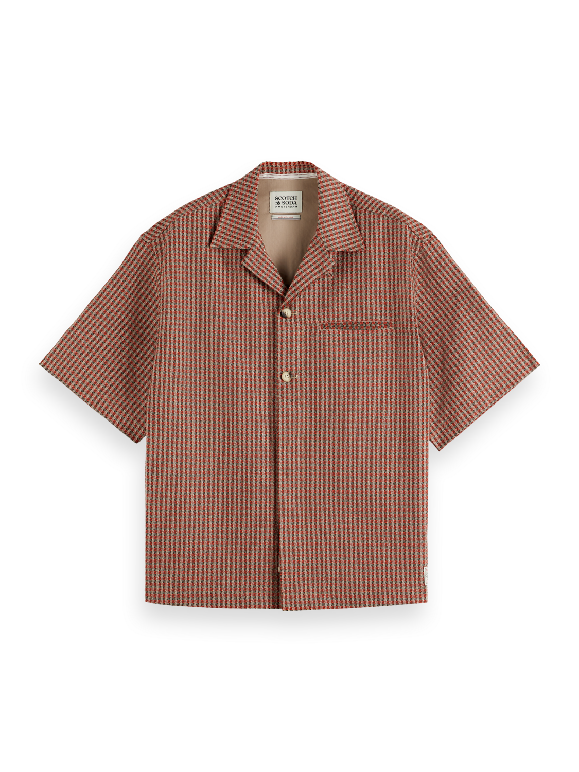 geo print short sleeve shirt