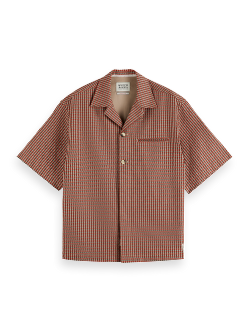 geo print short-sleeved shirt