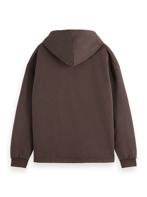 Seasonal core - 3 crosses garment-dyed hoodie
