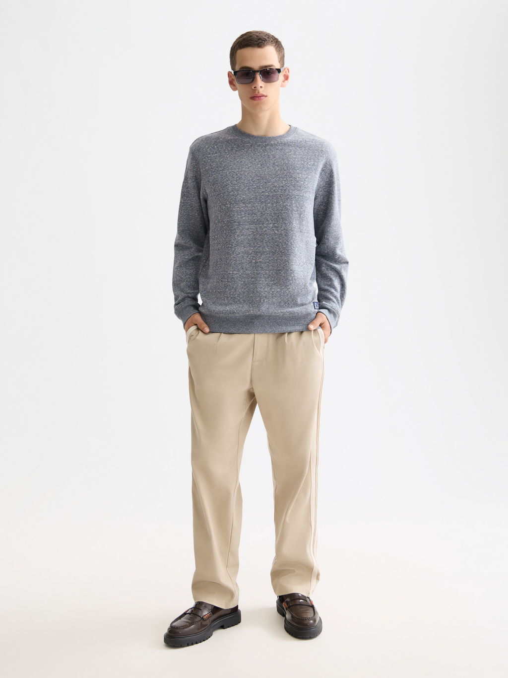 Melange Crew Neck Sweatshirt
