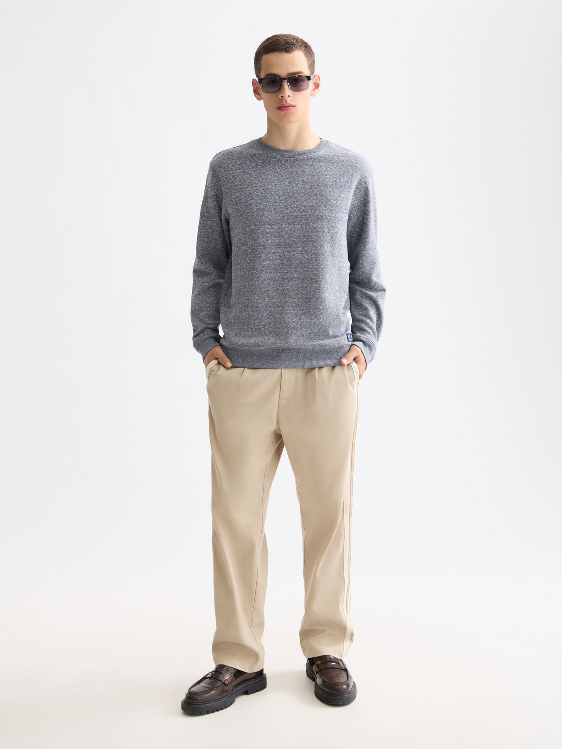Melange Crew Neck Sweatshirt