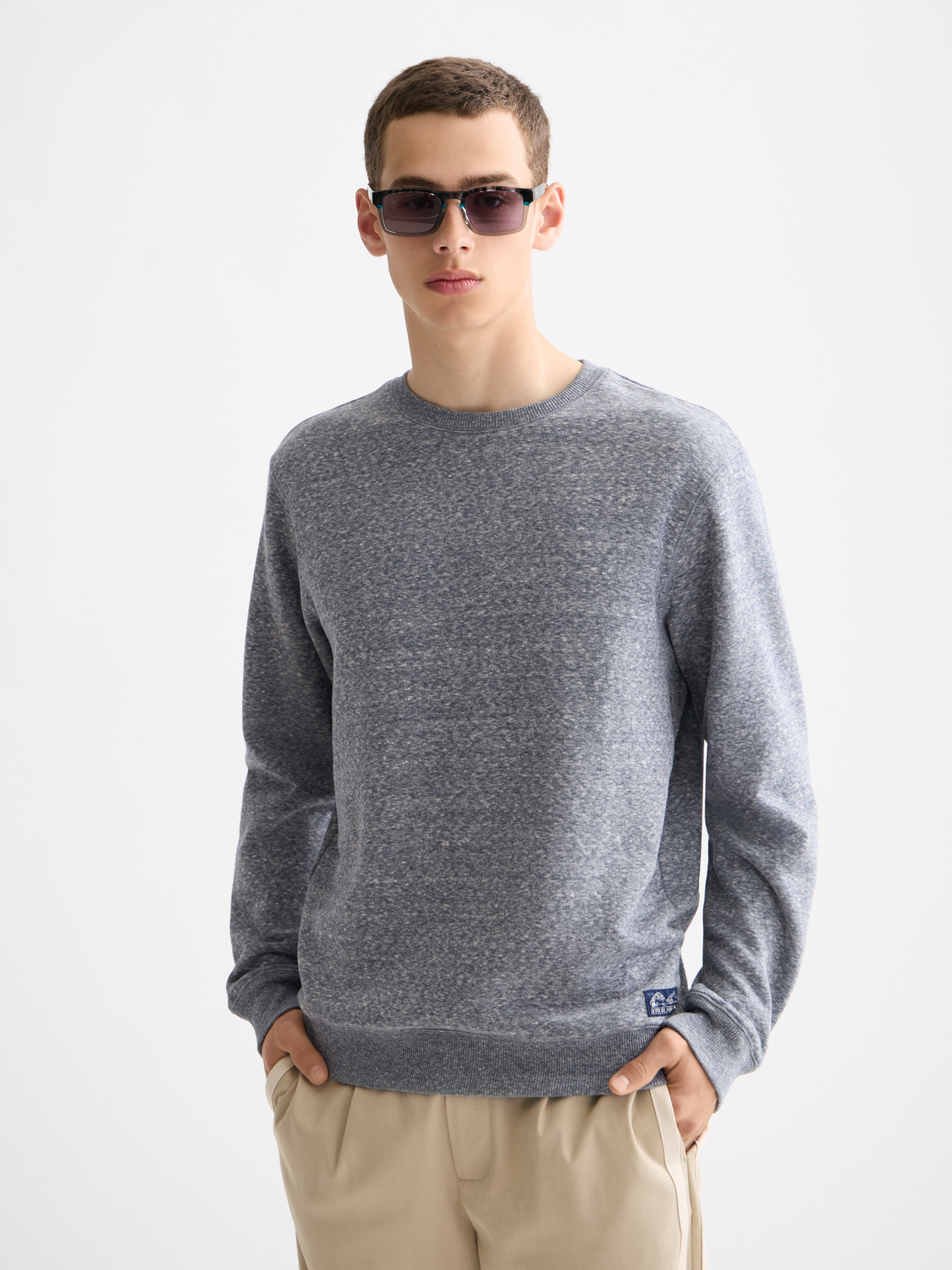 Melange Crew Neck Sweatshirt