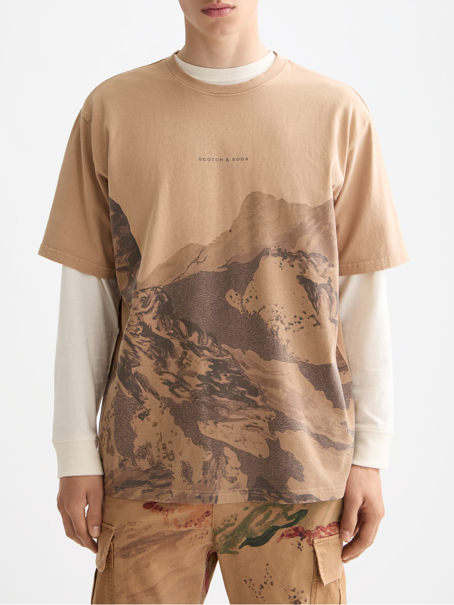 Loose Fit Overdyed AW T-shirt – Scotch & Soda Amsterdam