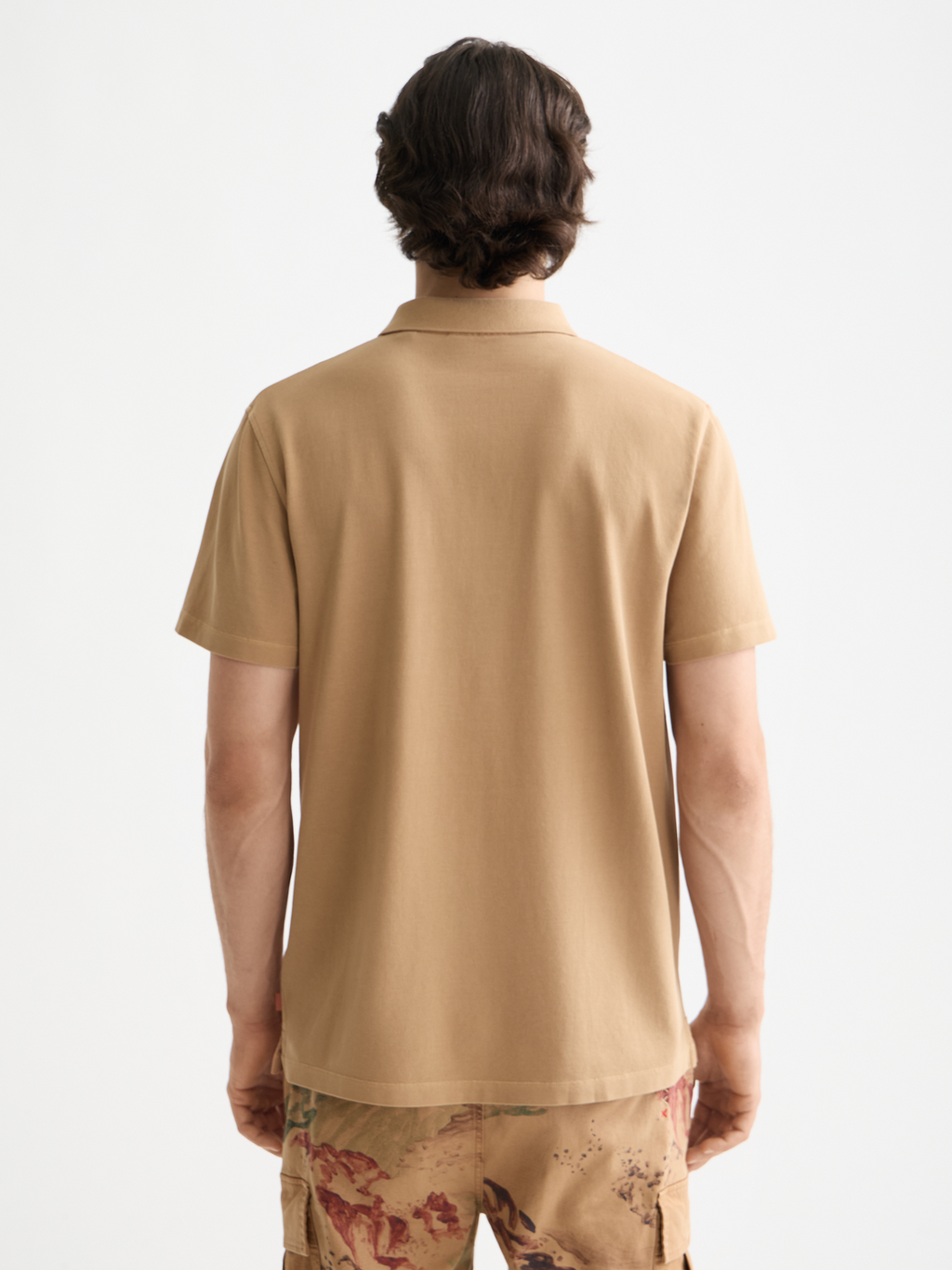 Garment-dyed pique relaxed polo