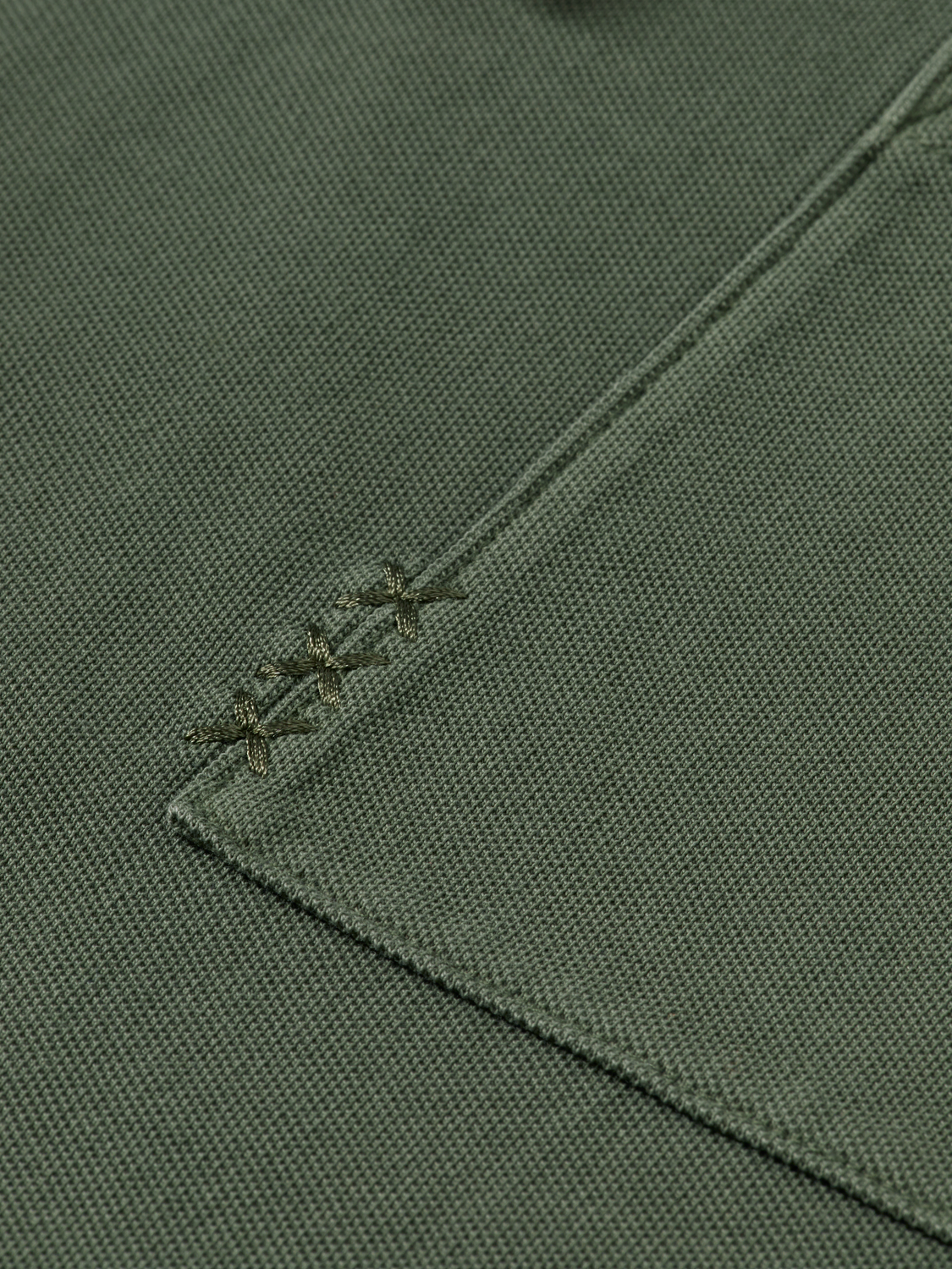 Garment-dyed pique relaxed polo