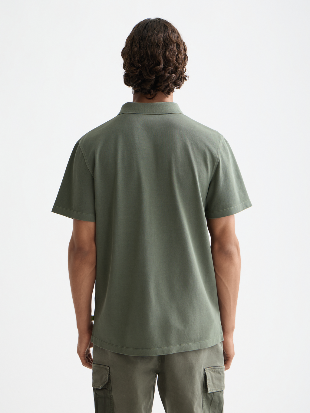 Garment-dyed pique relaxed polo