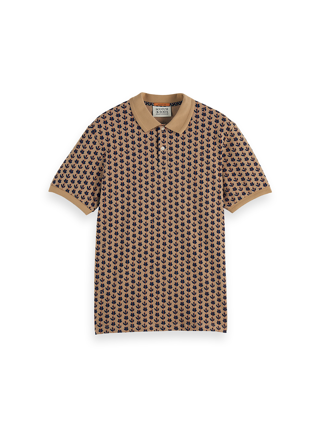 print jersey regular polo