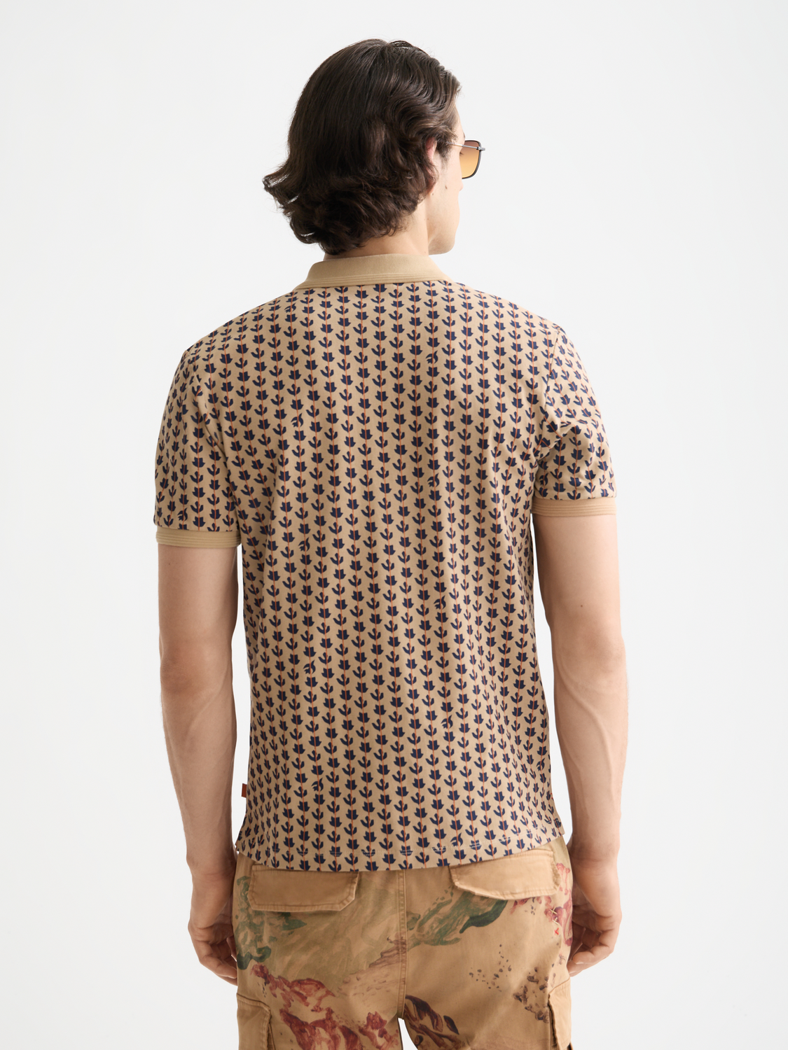 print jersey regular polo