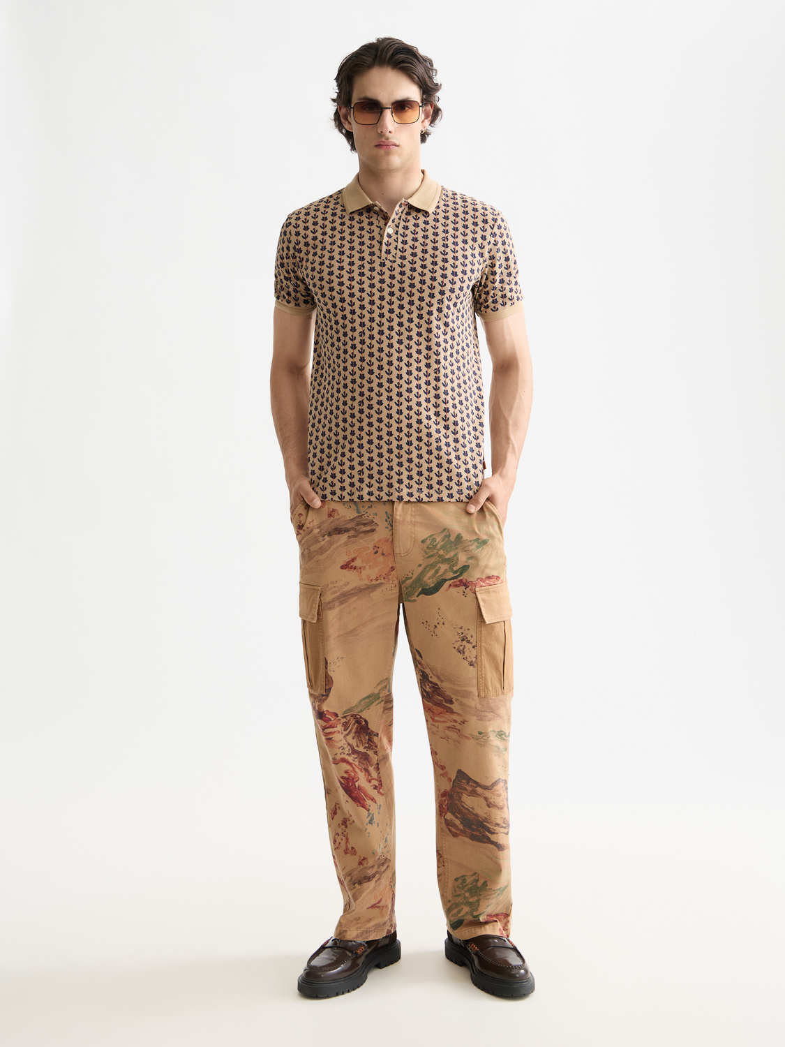 print jersey regular polo