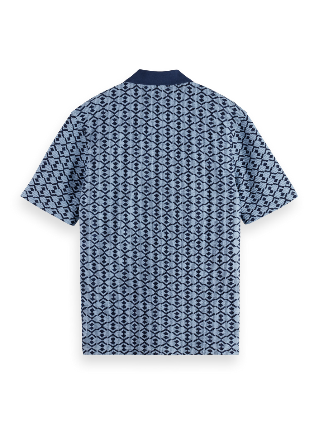 Towelling printed relaxed polo