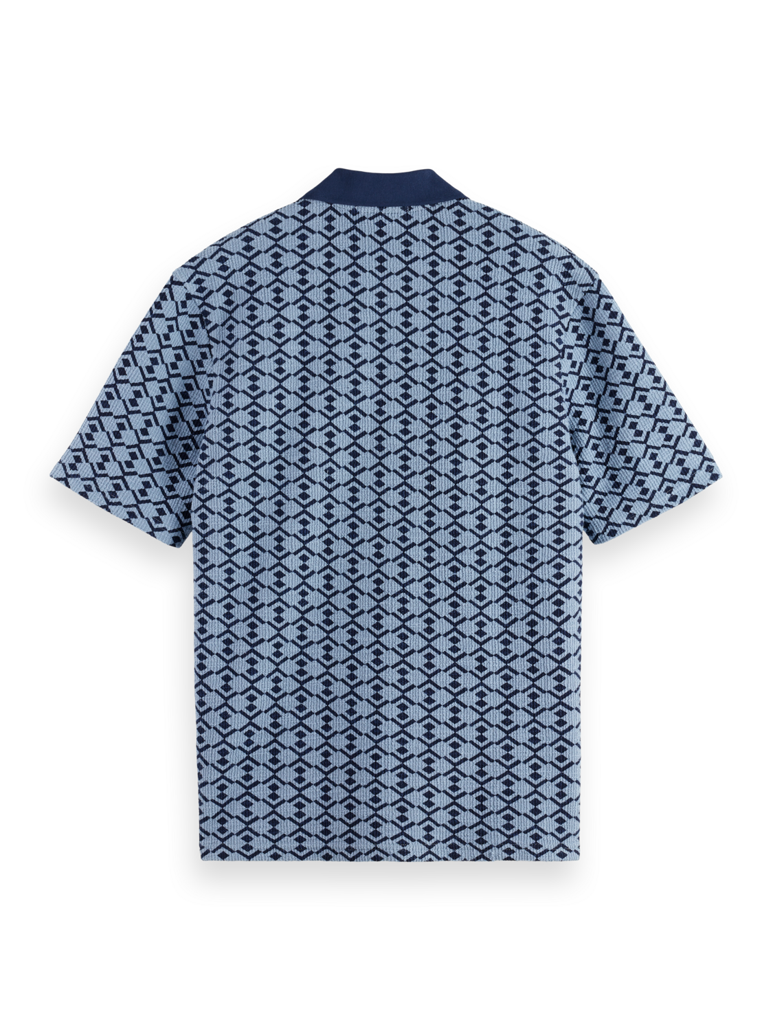 Towelling printed relaxed polo