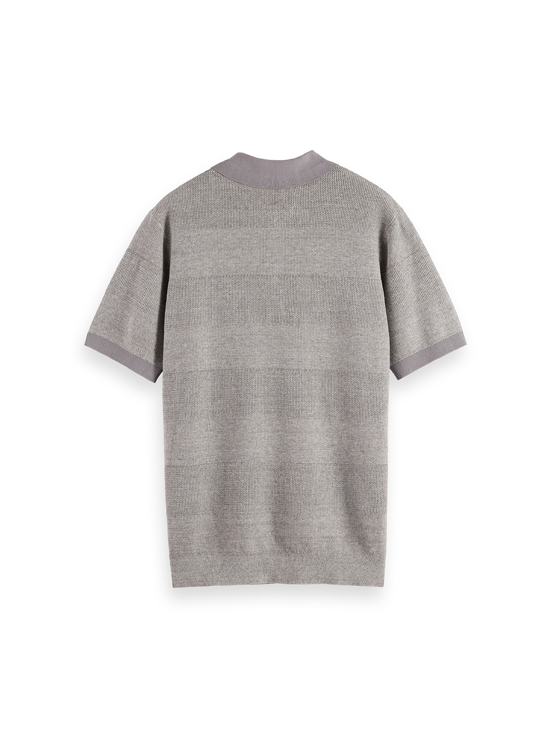 Knitted tonal striped regular polo