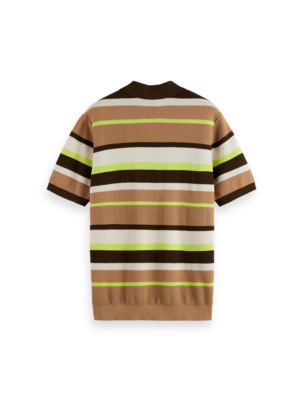 Knitted striped regular polo