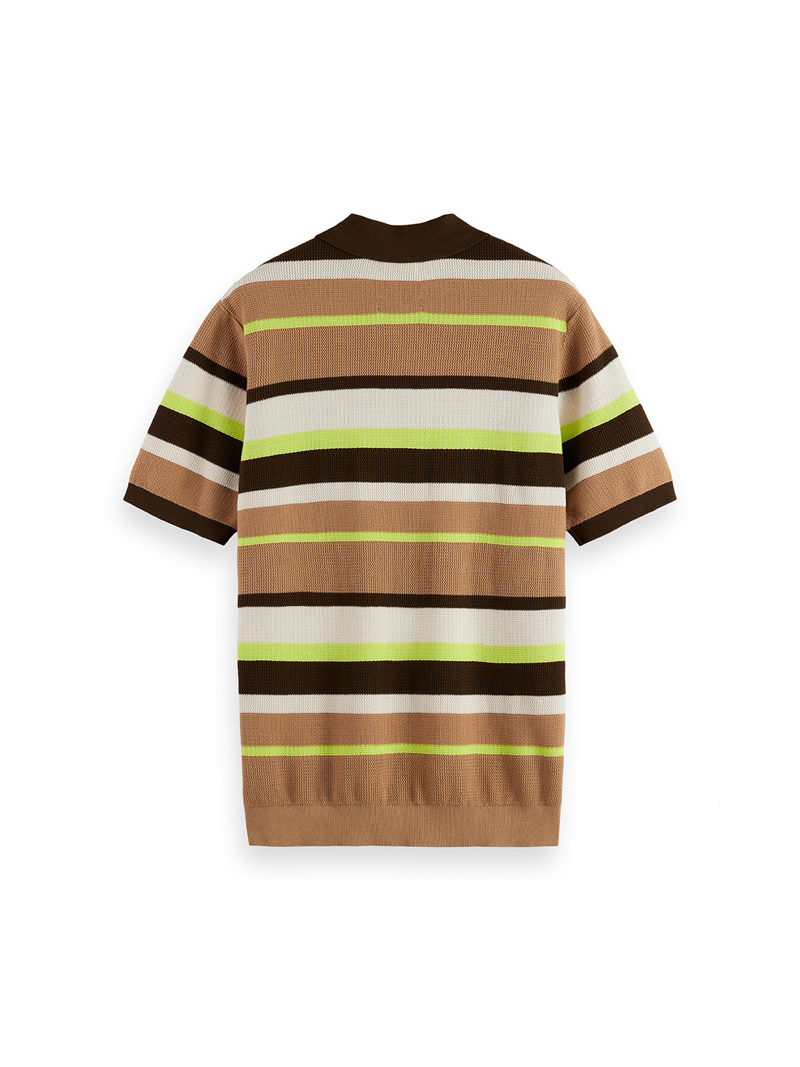 Knitted striped regular polo