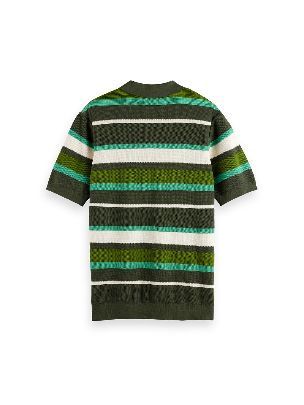 Knitted striped regular polo
