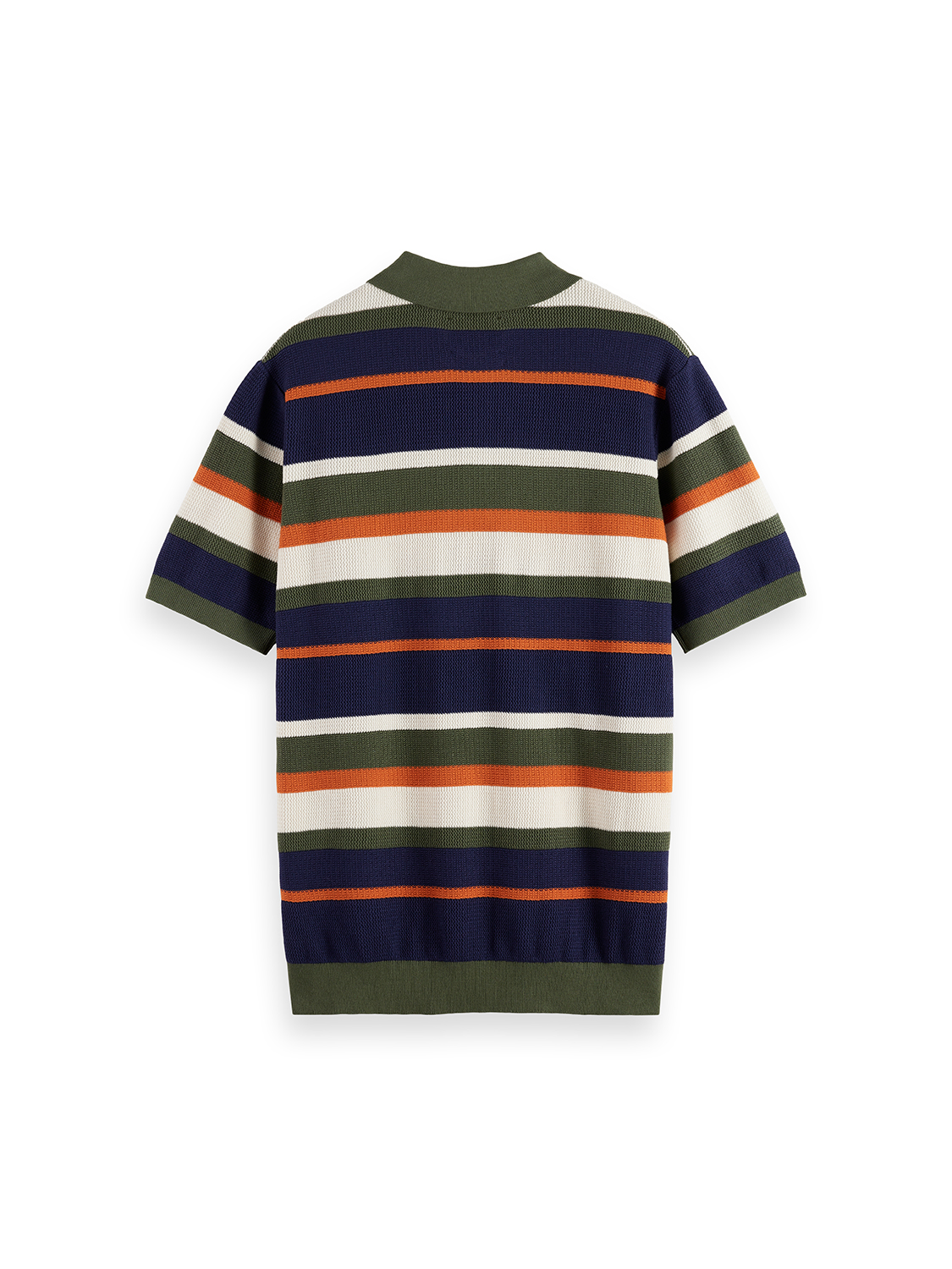 Knitted striped regular polo