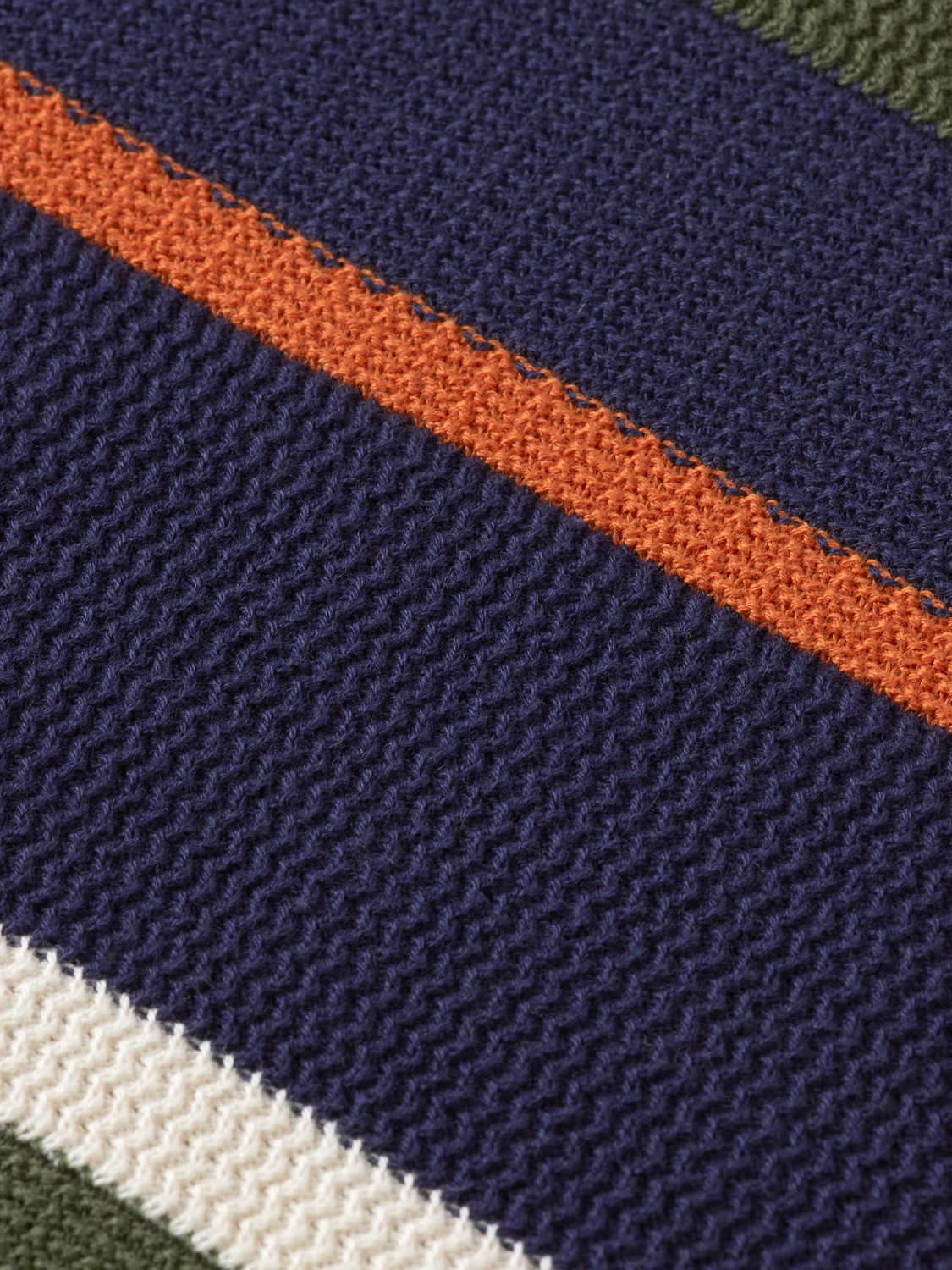 Knitted striped regular polo
