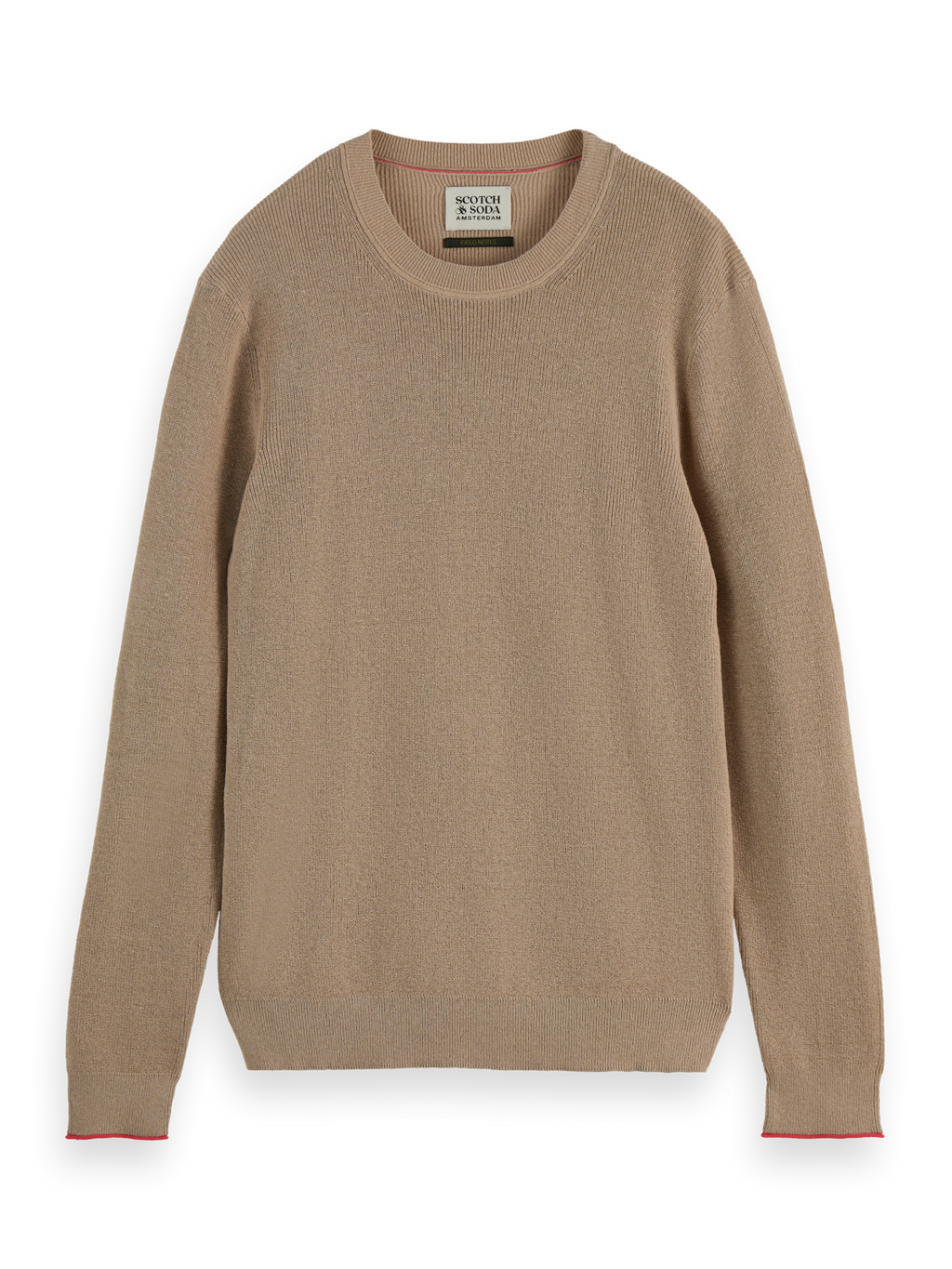 Linen blend crew neck