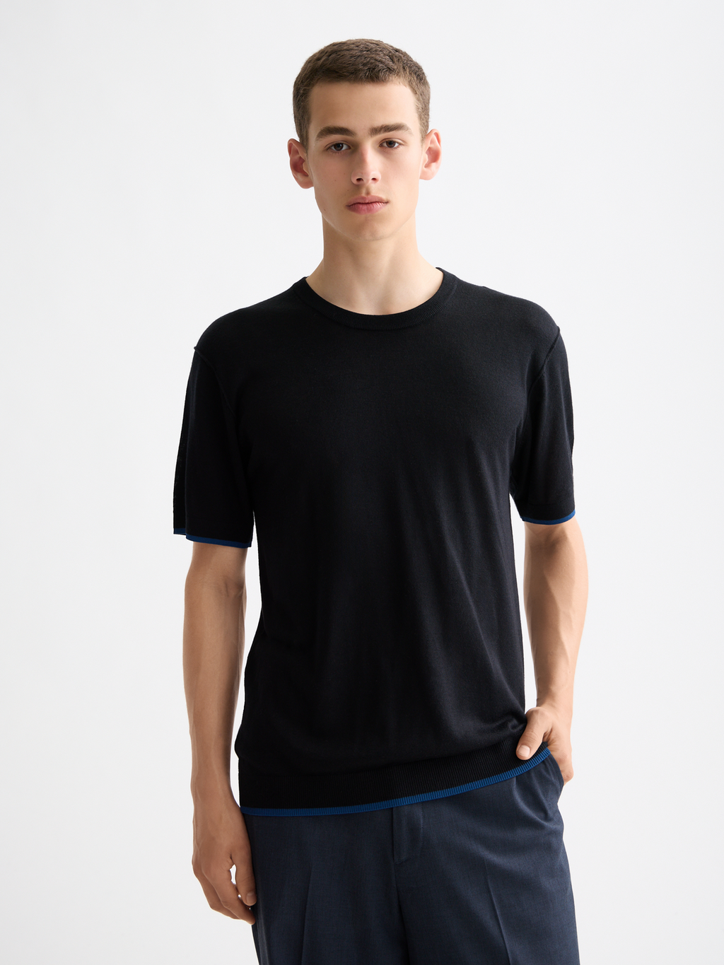 Knitted relaxed T-shirt