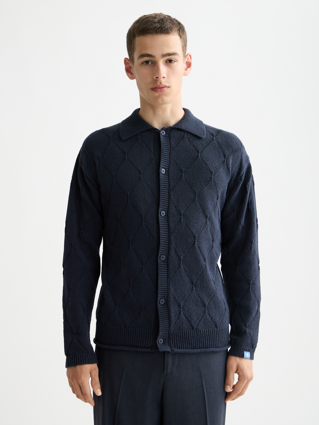 Open work long sleeve shirt