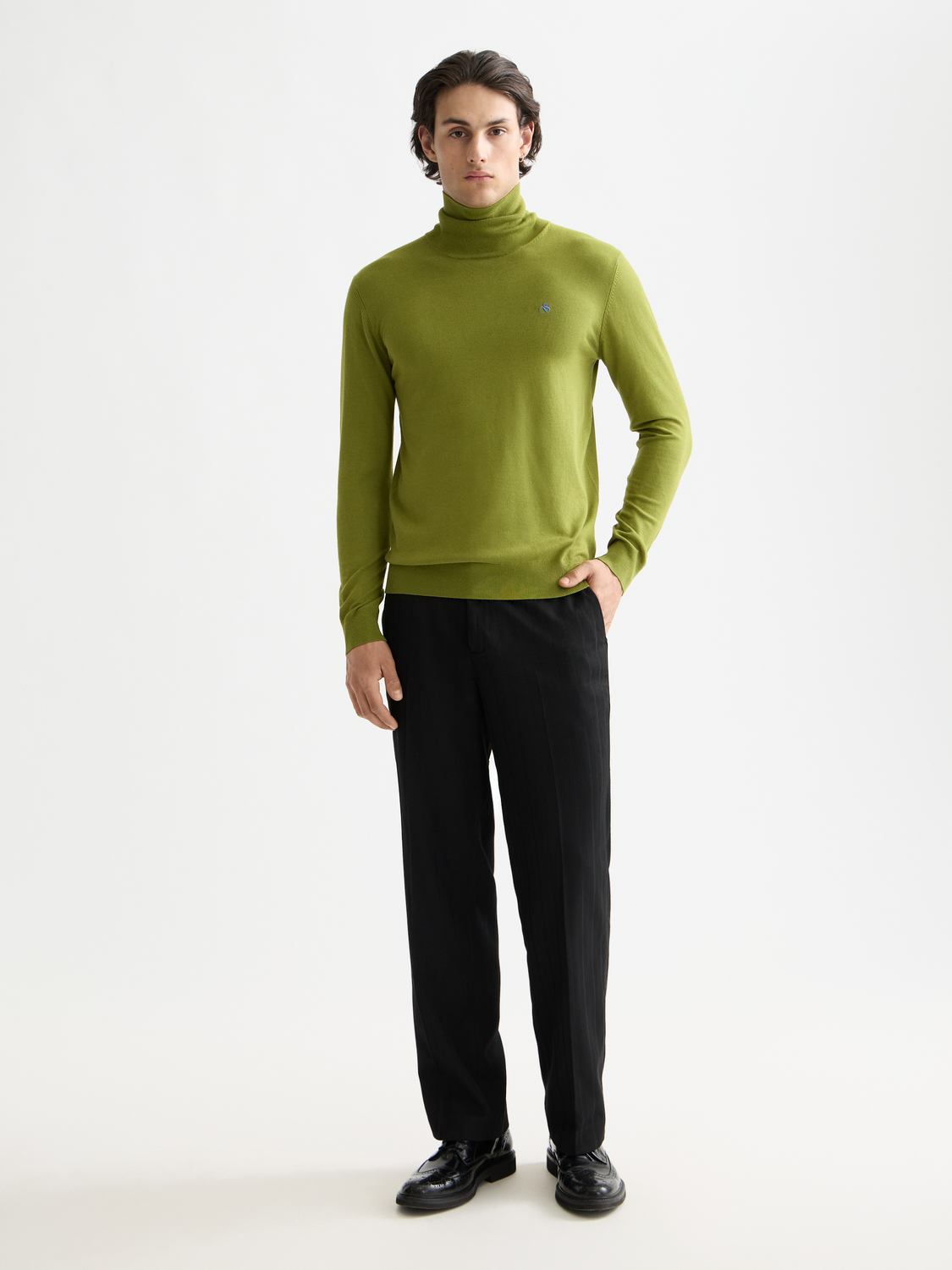 Pull Col Roulé à Capuche Scotch & Soda Homme - Bleu - Neuf Avec étiquettes - 82% Coton