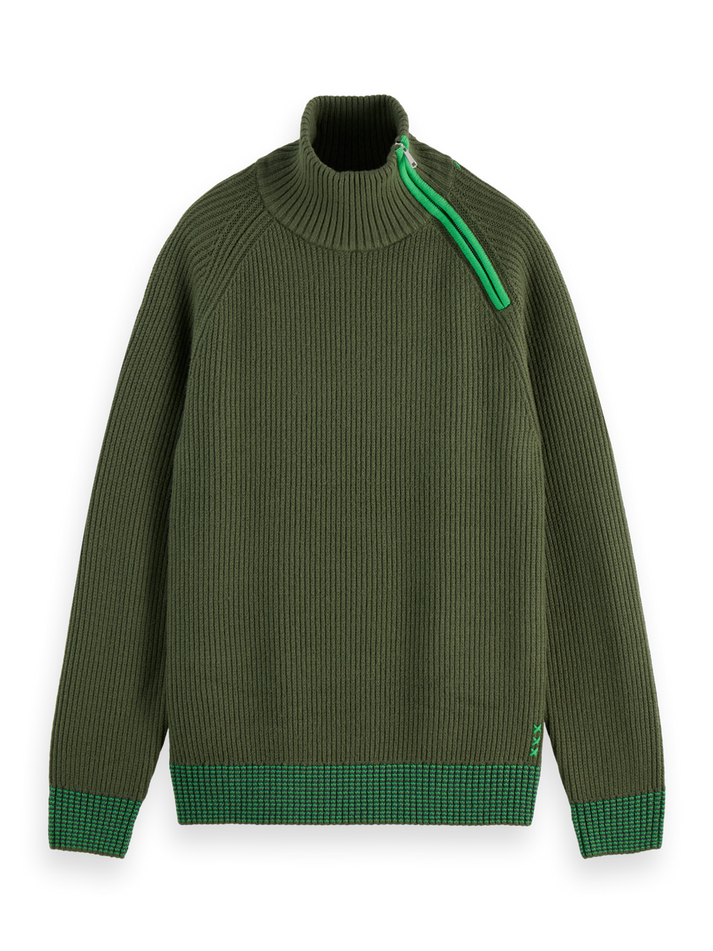 Troyer Raglan zip pullover