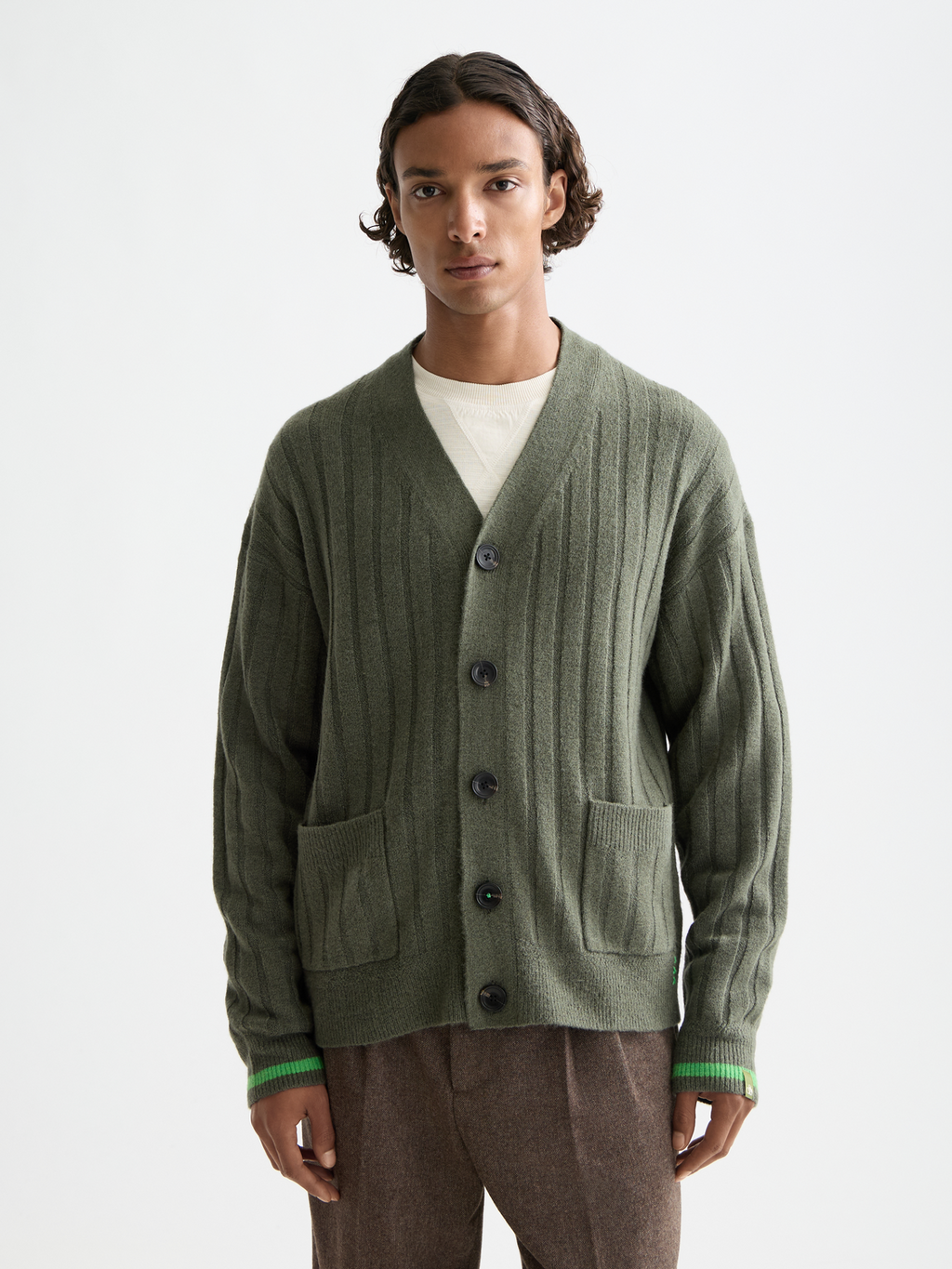 Soft knit dropped shoulder cardigan