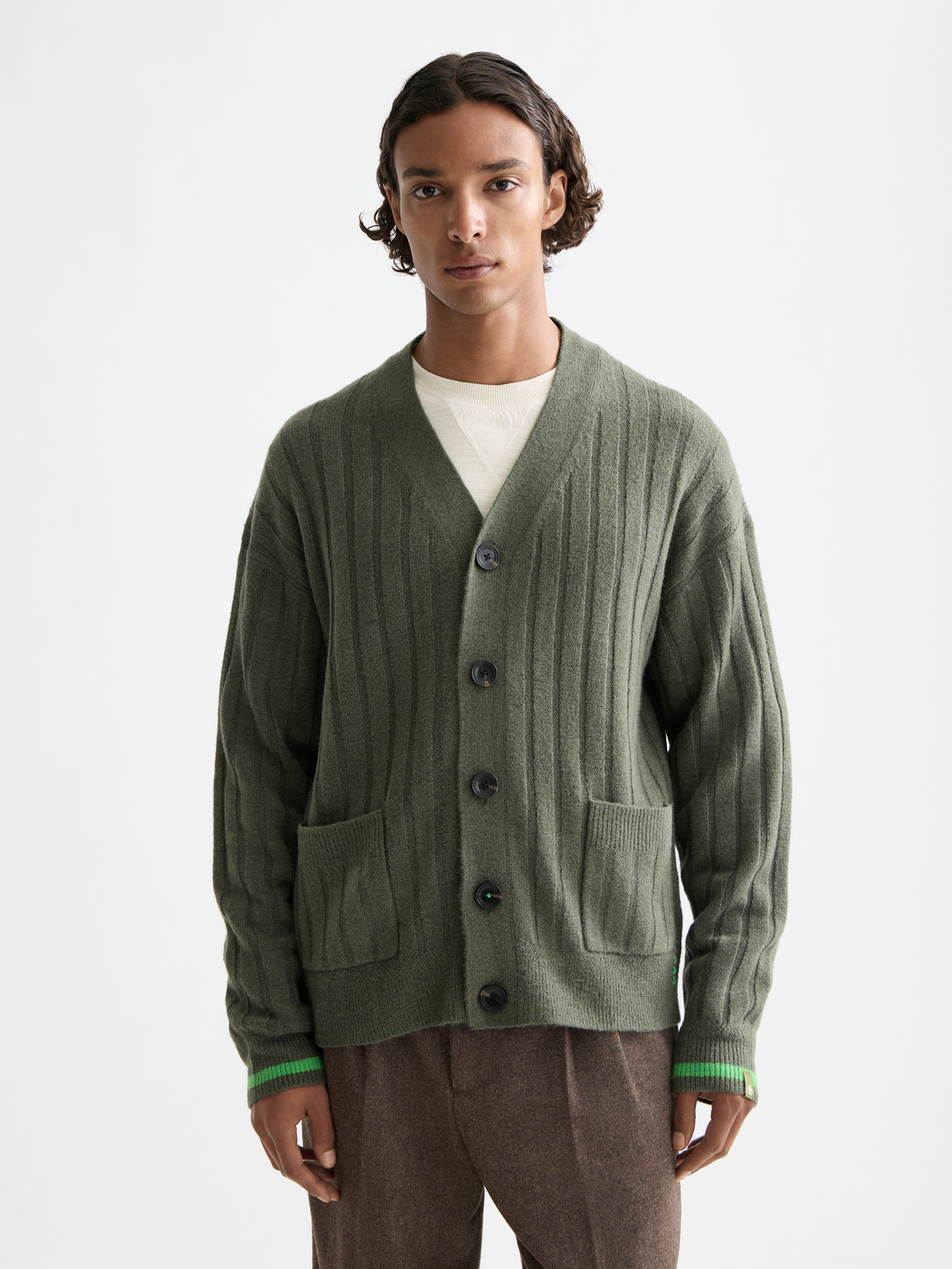 Soft knit dropped shoulder cardigan