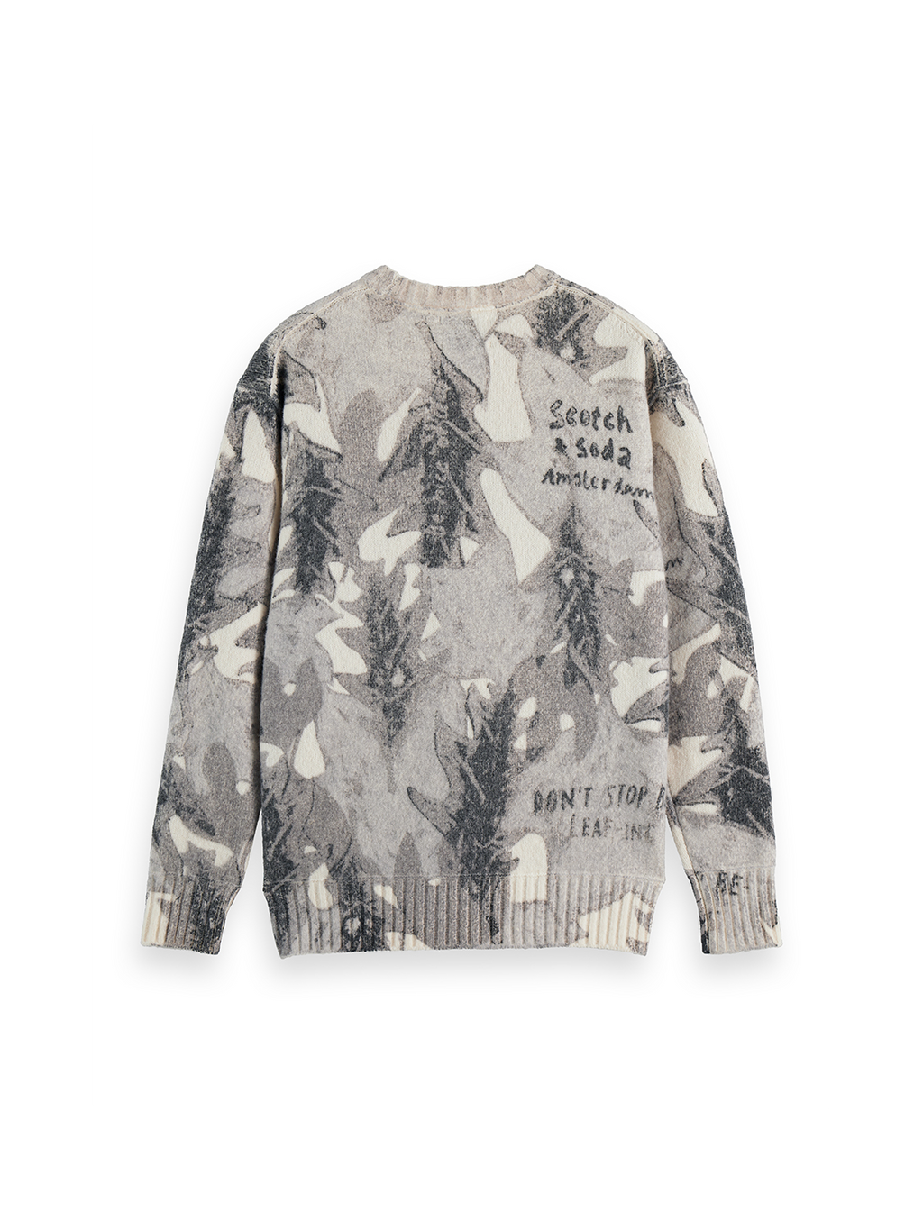 Printed dropped shoulder pullover