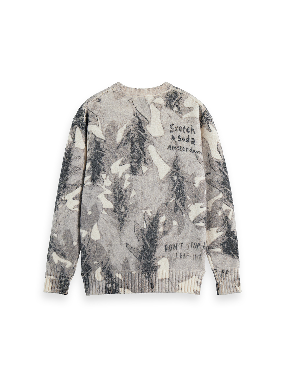 Printed dropped shoulder pullover