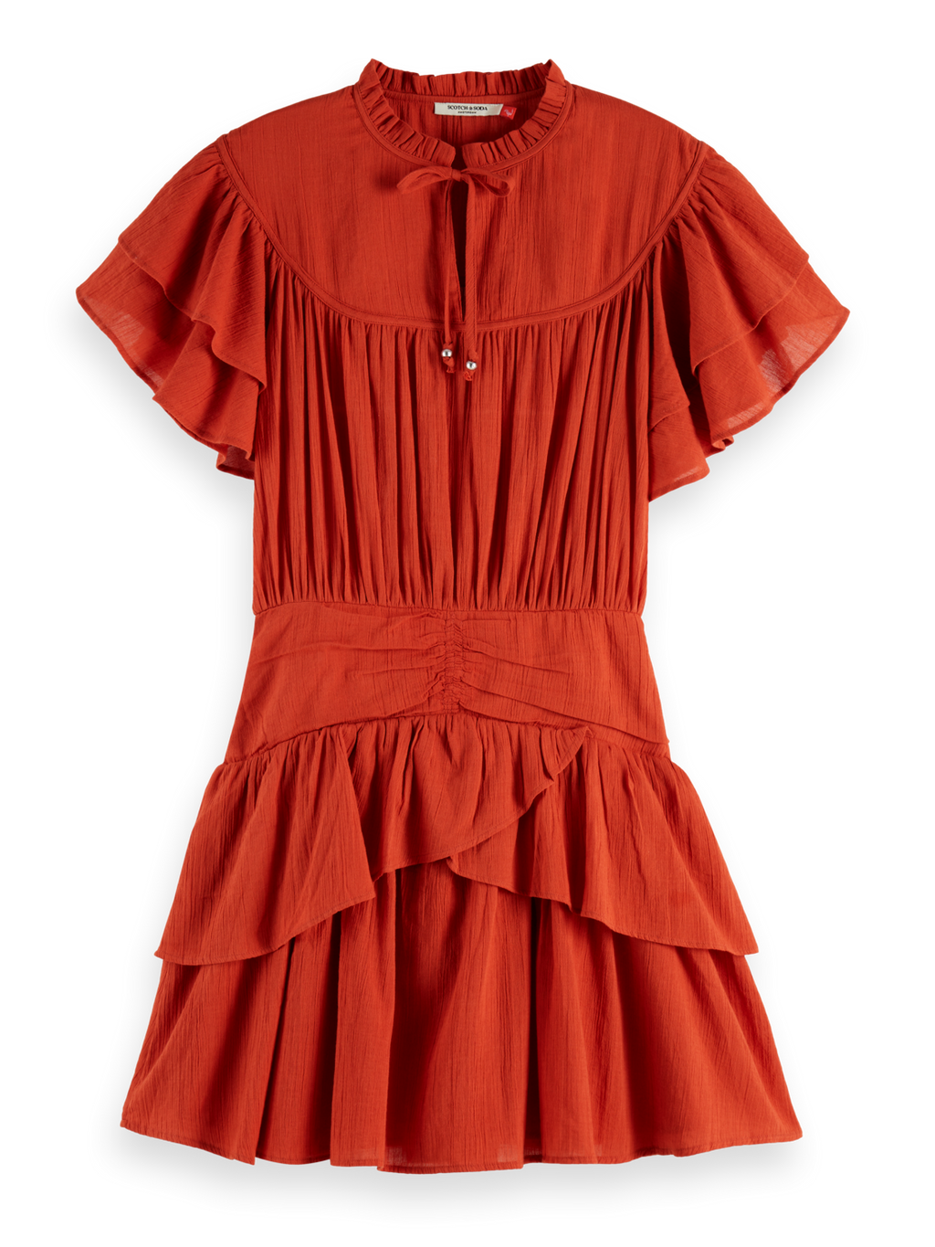 Ruffled mini dress