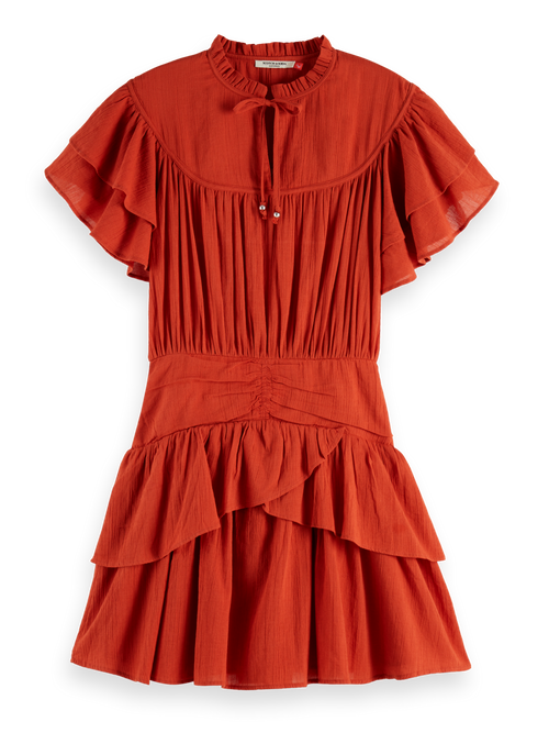 Ruffled mini dress