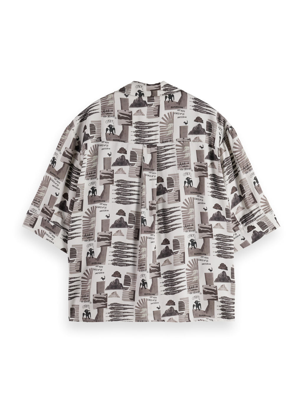 Printed short sleeve fluid shirt