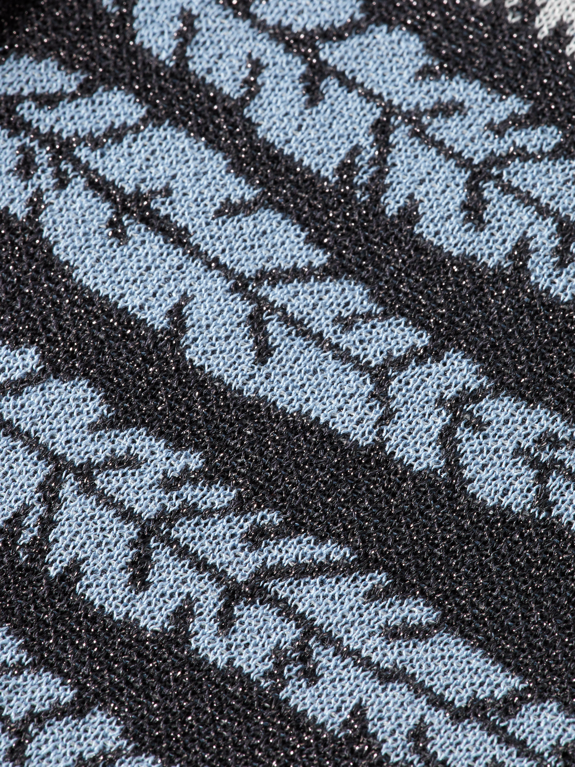 Lurex jacquard cardigan