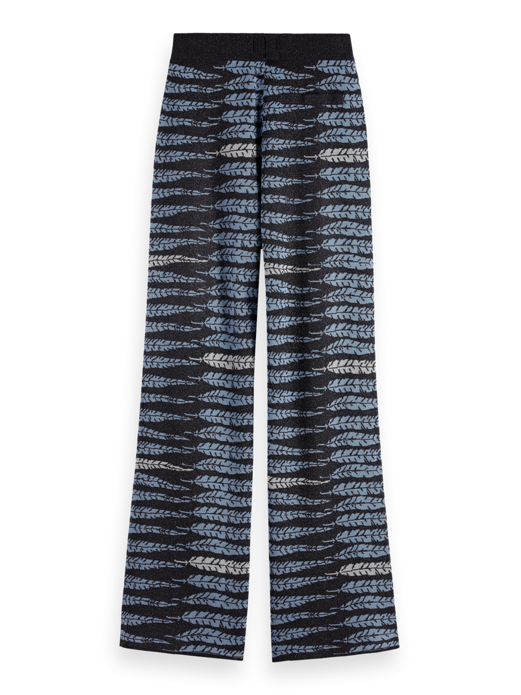 Lurex jacquard trousers