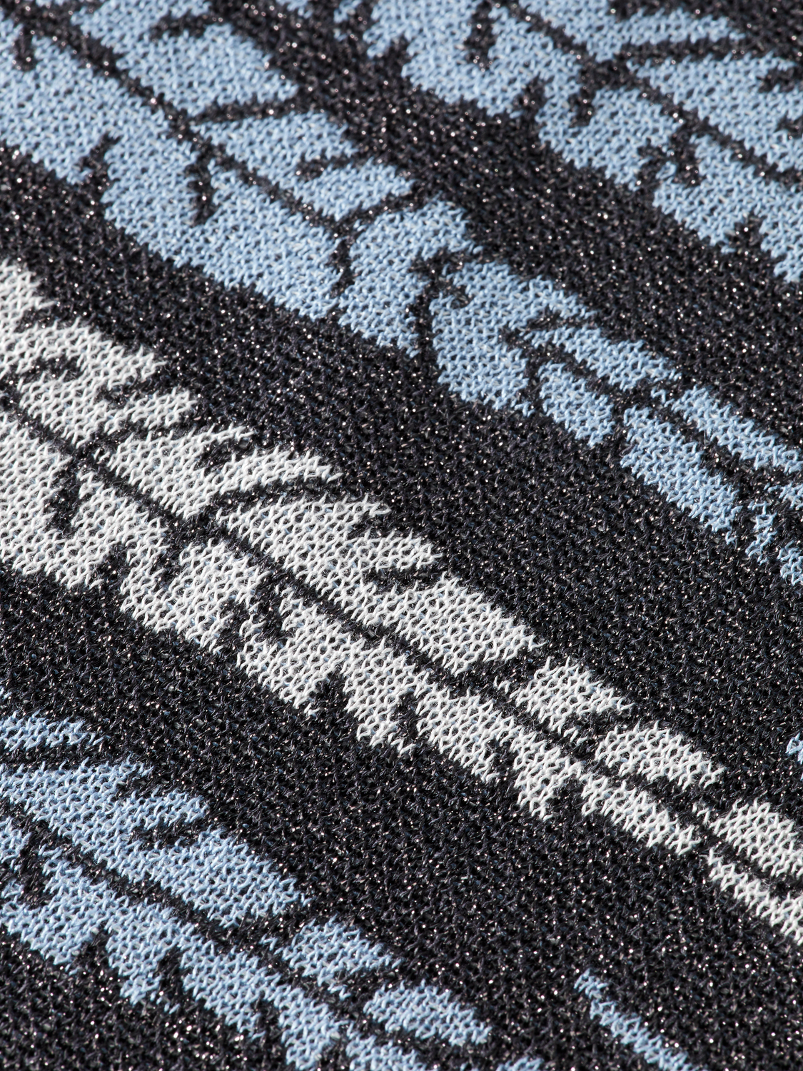 Lurex jacquard trousers