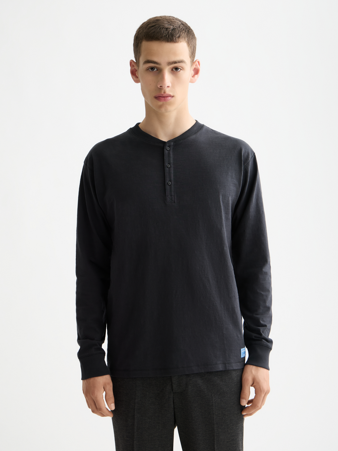 Slub Henley Long Sleeve