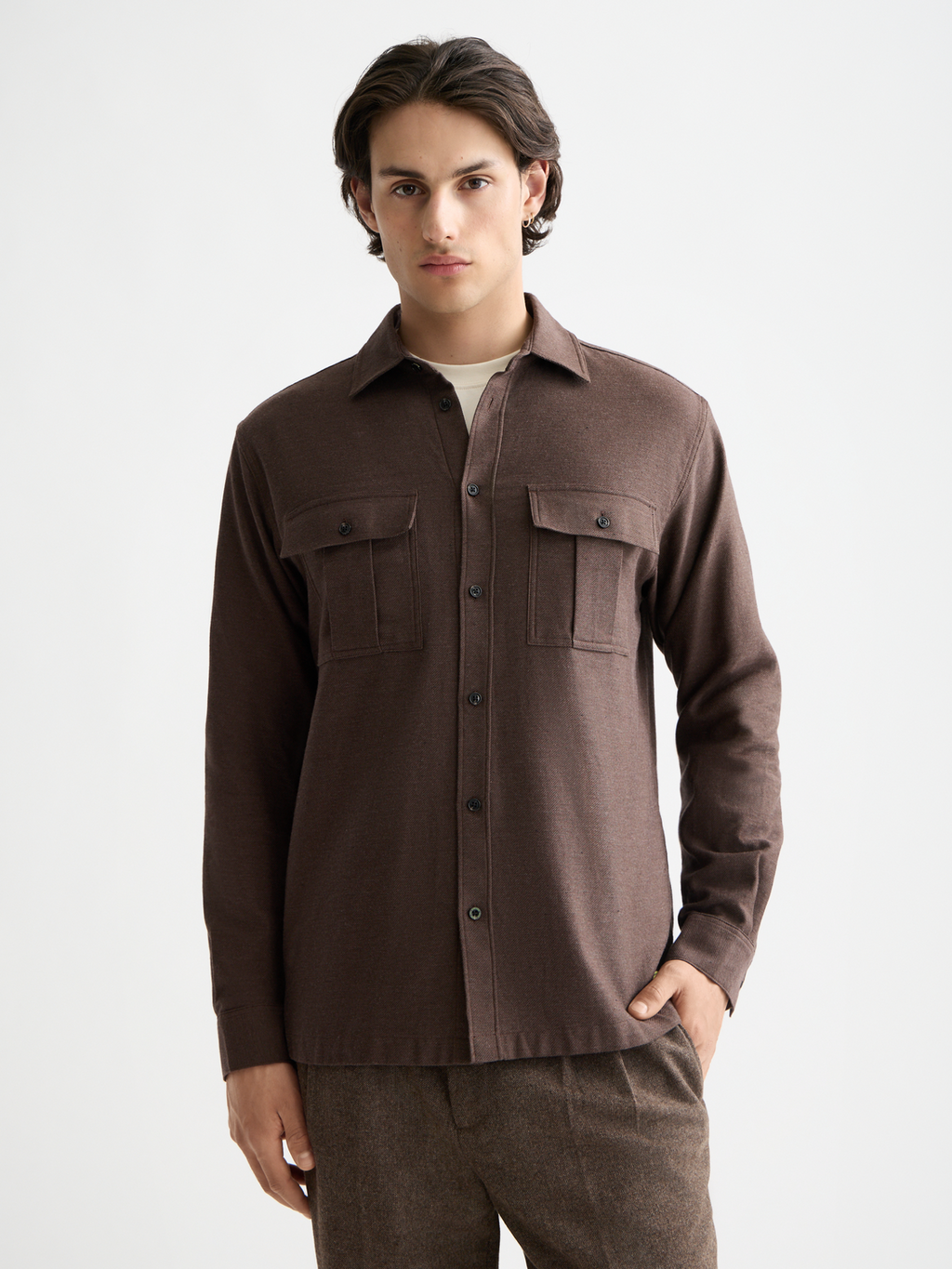 Melange relaxed shirt