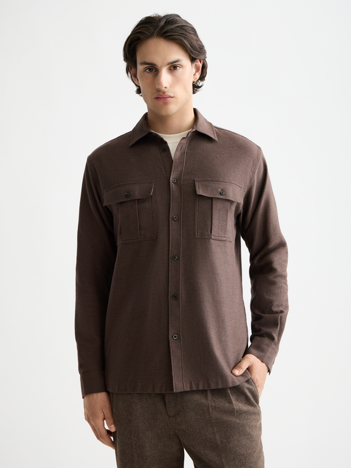 Melange relaxed shirt