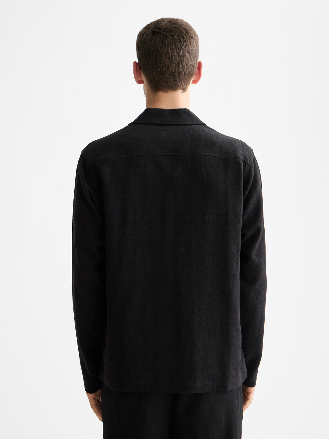 Tonal jacquard relaxed-fit shirt