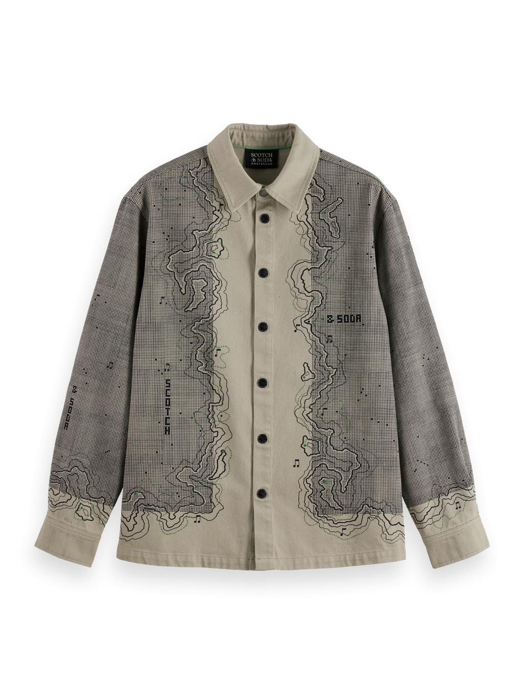 Placement graphic overshirt