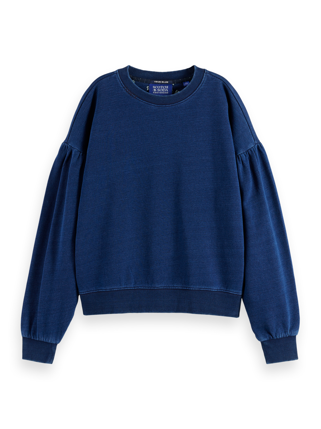 balloon sleeves crew neck sweatshirt